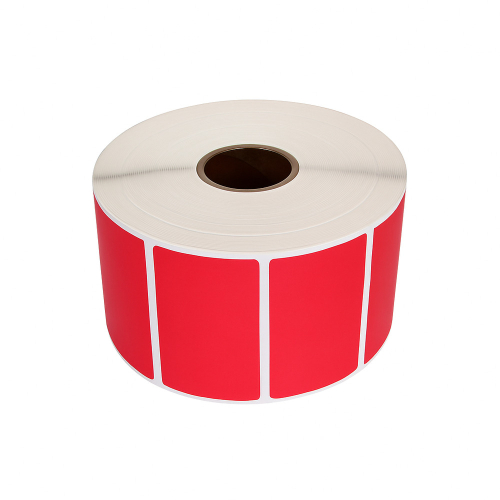 Etichette termiche, 57 x 32 mm, rosse, 1500 etichette