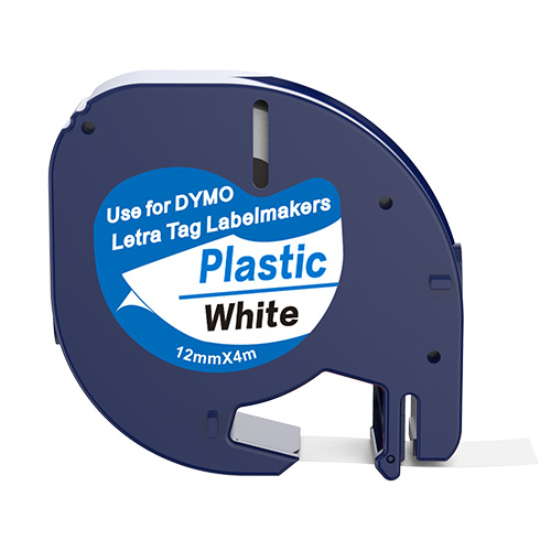 Nastro compatibile con Dymo 91201, nero su bianco, 12 mm