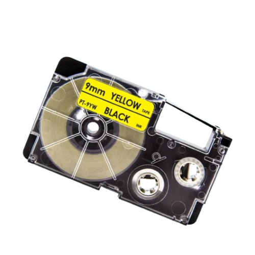 Nastro compatibile con Casio XR-9YW, nero su giallo, 9 mm